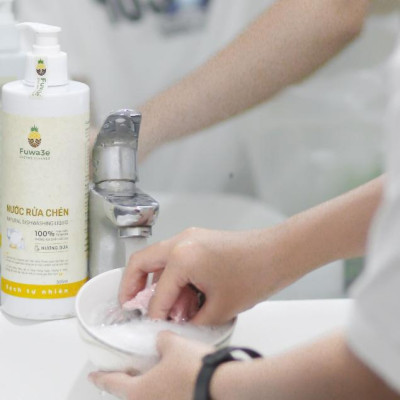 [ Nước rửa chén bát Fuwa3e 3,8L an toàn cho bé ] enzym dịu nhẹ sạch nhanh chén đĩa không nhờn rít