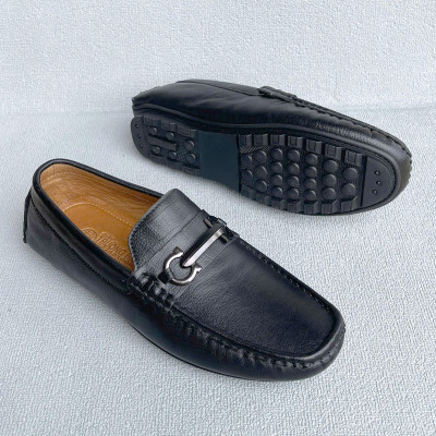 Giày Nam Da Bò Cao Cấp Trường Hải Đế Cao Su GN303 hai màu đen, nâu