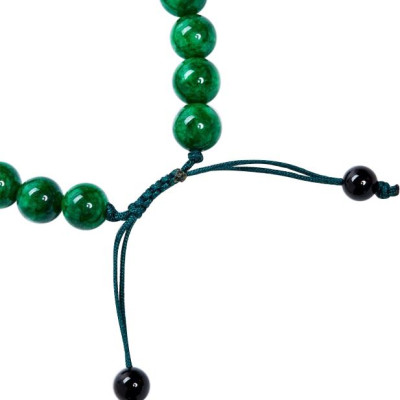 Vòng Đá Cẩm Thạch Sơn Thuỷ Phối Mã Não Đen Ngọc Quý Gemstones VT30