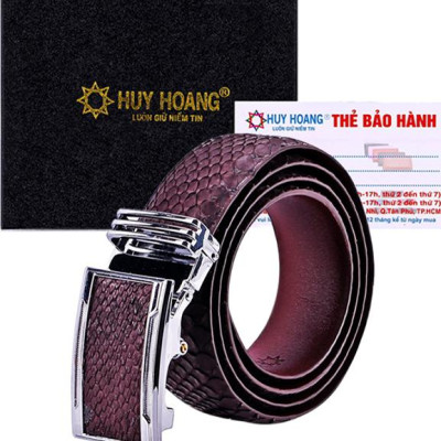Thắt Lưng Nam Da Trăn Huy Hoàng HT4346 - Nâu