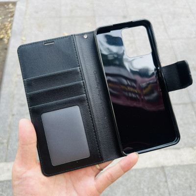 Bao da dạng ví cho Realme C30, Realme C30s hiệu Hanman có quai cài, ngăn đựng thẻ và tiền tiện lới - Hàng chính hãng