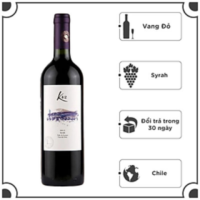 Rượu vang Chile Korta Varietal K42 Syrah
