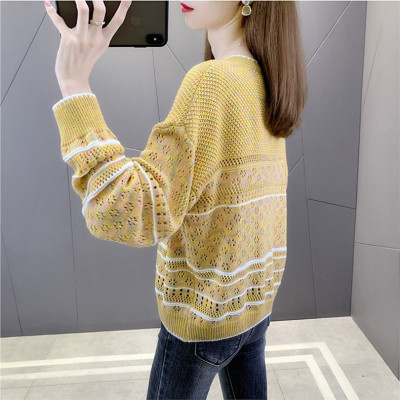 Áo len nữ cổ V trẻ trung, áo len nữ thu đông mới nhất Al51