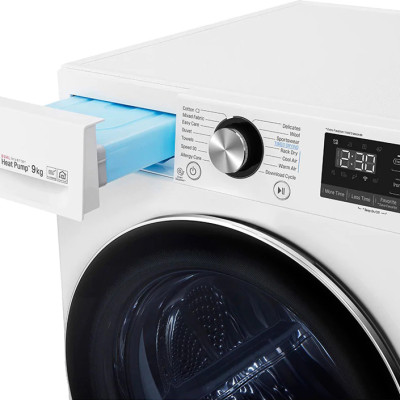 Máy sấy bơm nhiệt LG 9 kg DVHP09W - Hàng chính hãng