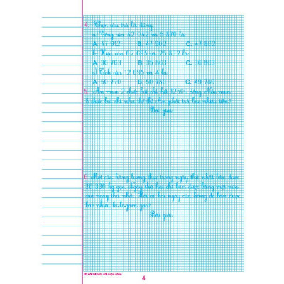 Sách - Vở Ô Li Bài Tập Toán Lớp 4 - Quyển 1 - Bám Sát SGK Kết Nối Tri Thức Với Cuộc Sống - Hồng Ân