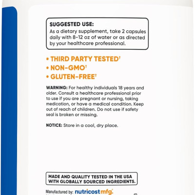 Viên Uống Nutricost Magnesium Extra Strength (420mg), Hỗ Trợ Xương, Giảm Stress và Cơ Bắp