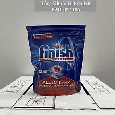 Viên rửa bát Finish All in 1 max [10 tính năng tẩy rửa, sạch hiệu quả]