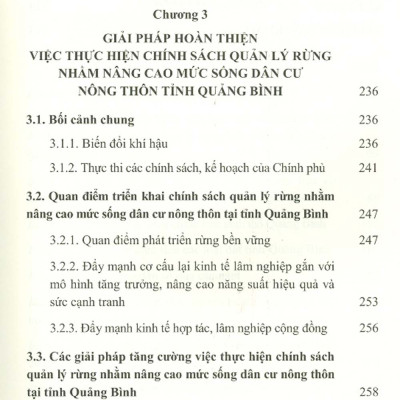 Tác Động Của Chính Sách Quản Lý Rừng Đến Mức Sống Dân Cư Nông Thôn Tỉnh Quảng Bình