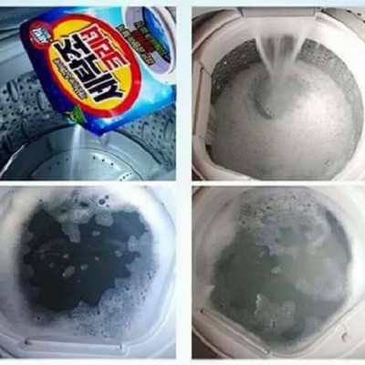 Gói bột tẩy vệ sinh lồng máy giặt Sandokkaebi 450g Hàn Quốc - Nhập khẩu chính hãng