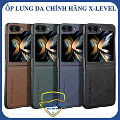 Ốp lưng da dành cho Samsung Galaxy Z Flip5/Z Flip6 hàng chính hãng X-Level cao cấp - Hàng Chính Hãng