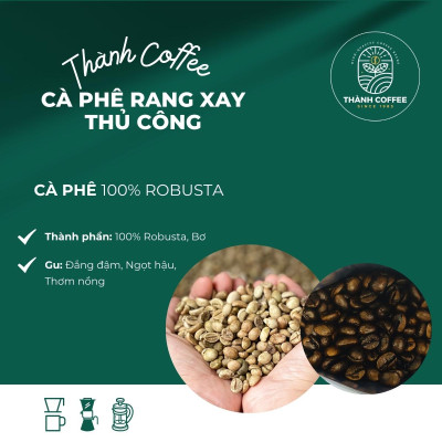 Gói 250g Cà Phê Bột 100% Robusta Thành Coffee - Gu Đắng Đậm, Hậu ngọt, Thơm ngon - Phù hợp Pha phin