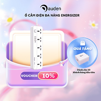 Ổ điện đa năng 5AC kèm 3USB-A và 1USB-C sạc nhanh PD (max 20W) - White - Chịu tải tối đa 2500W - Hàng chính hãng