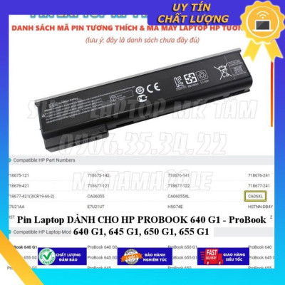 Pin Laptop dùng cho HP PROBOOK 640 G1 - ProBook 640 G1 645 G1 650 G1 655 G1 - Hàng Nhập Khẩu  MIBAT725