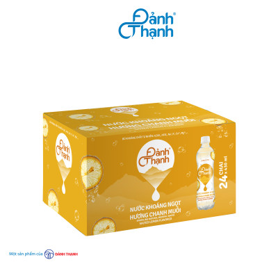Thùng 24 chai Nước Khoáng Thiên Nhiên Có Ga Đảnh Thạnh Khoáng Chanh Muối 430ml