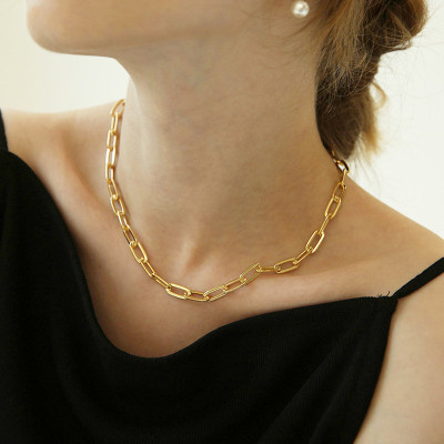 Dây chuyền vòng cổ titan mạ màu sang chảnh nam và nữ cá tính