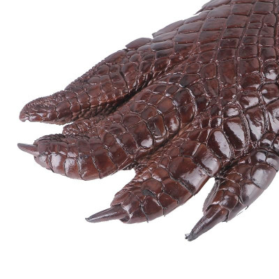 Móc khóa da cá sấu Huy Hoàng nguyên màu nâu đất HJ8272