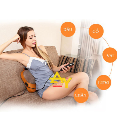 Gối Massage thư giãn hồng ngoại 6 bi  loại mới 
