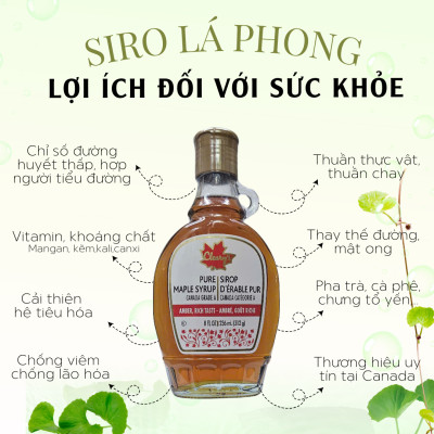 Siro Lá phong làm bánh siro dùng pha chế thức uống, làm bánh - 236ML Hiệu Cleary