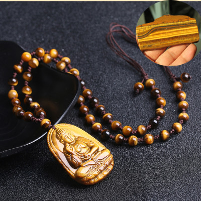 Mặt Phật Bản Mệnh ADiDa Đá Mắt Hổ Thiên Nhiên