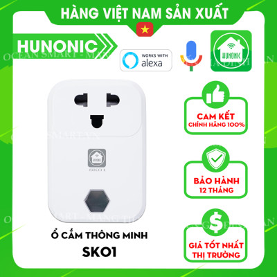 Ổ Cắm Thông Minh HUNONIC, Ổ Cắm Wifi Điều Khiển Từ Xa Qua Điện Thoại - SK01