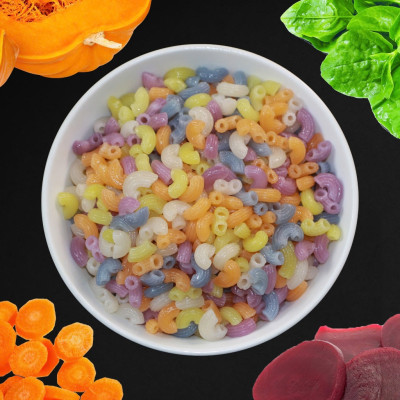 Nui Hữu Cơ Ngũ Sắc Hình Chữ C Thành Phần Rau Củ Thực Dưỡng Ăn Kiêng Tốt Cho Sức Khỏe