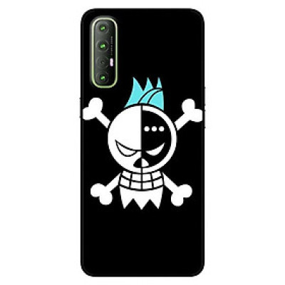 Ốp lưng dành cho Oppo Reno 3 Pro mẫu Đầu Lâu Tóc Xanh