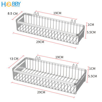 Khay đựng đũa muỗng có 2 móc treo inox 304 Hobby Home Decor KM