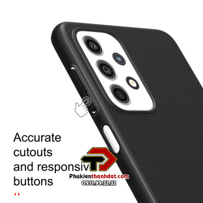 Ốp lưng dành cho SamSung Galaxy A23 chính hãng Nillkin dạng sần chống vân tay - Hàng chính hãng