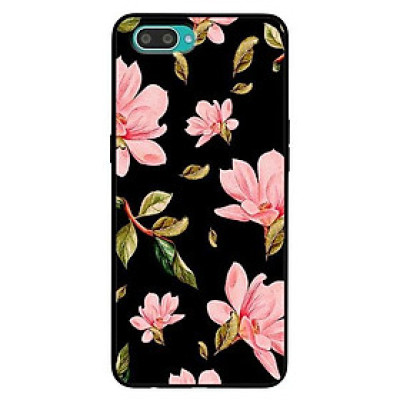 Ốp lưng dành cho Oppo A3s - Realme C1 - A12e - Realme 2 mẫu Hoa Lan Hồng Nền Đen