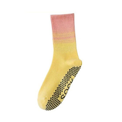 Tất , Vớ Cao Cổ Nữ(Loang Màu)Tất Thoáng Khí Có Đính Hạt Silicon Chống Trơn Trượt Freeszie 35-40,Tập Yoga Pilates Gym Aerobic