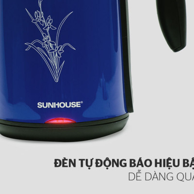Bình Đun Siêu Tốc Inox 2 Lớp Sunhouse SHD1382 (1.7L) - Xanh- Hàng chính hãng