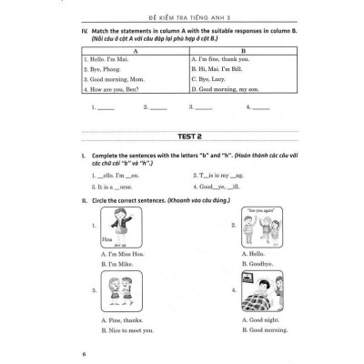 Sách - Đề Kiểm Tra Tiếng Anh Lớp 3 - Có Đáp Án - Biên Soạn Theo Chương Trình GDPT Mới - Hồng Ân