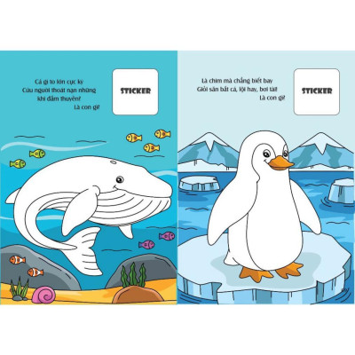 Sách - Bé Tô Màu Khám Phá - Kèm 20+ Hình Dán Sticker Vui Nhộn - Combo 6 Cuốn - Việt Thư