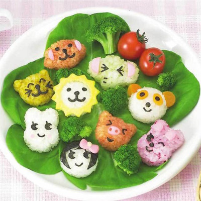 Bộ 6 khuôn cơm bento hình thú cho bé GS0035