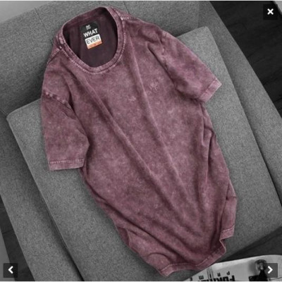 Áo thun cổ tròn wash bụi INF