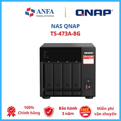 Thiết bị lưu trữ Nas QNAP, Model: TS-473A-8G -  Hàng chính hãng