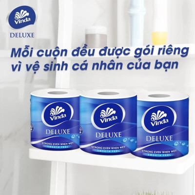 Combo 2 Lốc Giấy Vệ Sinh Cao Cấp Vinda 3 Lớp - Deluxe