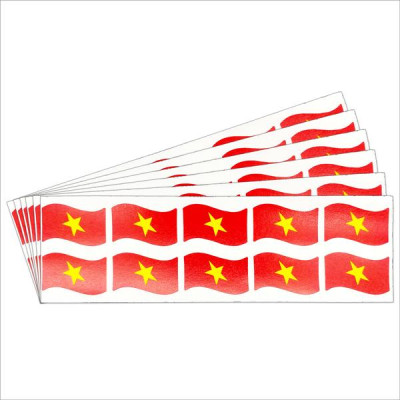 Bộ 5 Sticker Hình Lá Cờ Việt Nam - HFP 4