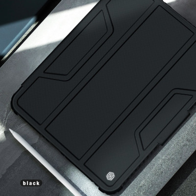 Bao da chống sốc bảo vệ camera cho iPad Gen 10 10.9inch 2022 hiệu Nillkin Bumber Pro có ngăn đựng bút chống va đập, mặt lưng show Logo táo, cơ chế smartsleep, nắp bảo vệ Camera 1.1mm - hàng chính hãng