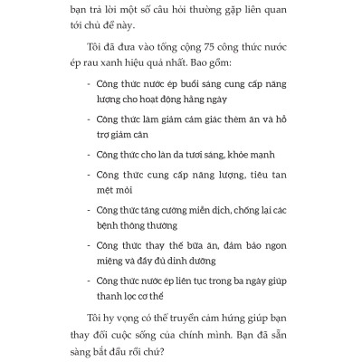 Nước Ép Tươi Xanh Thải Độc Chữa Lành