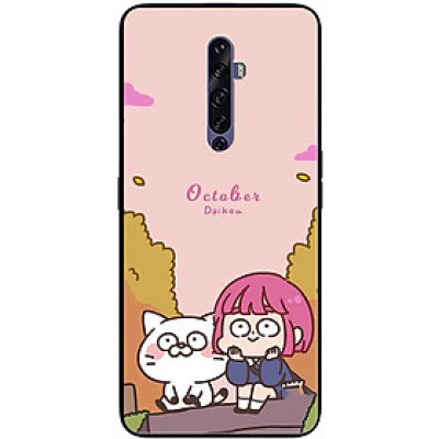 Ốp lưng cho Oppo Reno 2Z - 2F - Reno 6Z - Reno 7Z 5G - 8Z 5G - Reno 8T 4G - Reno 8T 5G - Cô Gái Mèo Trắng OCT - Hàng Chính Hãng