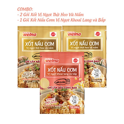 Combo 3 Gói Xốt Nấu Cơm Nisshin Nhiều Vị - Nisshin Seifun Welna Shop