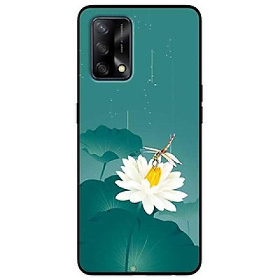 Ốp lưng dành cho Oppo A54 - A74 - A94 - A15 / A15s mẫu Hoa Trắng Chuồn Chuồn