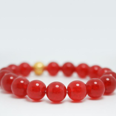 Vòng tay đá mã não đỏ mix hạt tròn MS228, Vòng tay phong thủy hợp mệnh Hỏa, Thổ, Thủy
