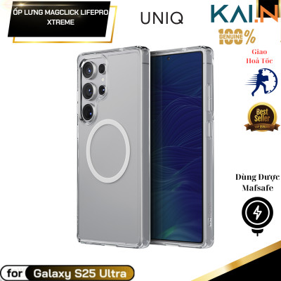 Ốp lưng trong suốt sạc từ tính cho Samsung Galaxy S25 Ultra, UNIQ MAGCLICK LIFEPRO XTREME_ Hàng Chính Hãng