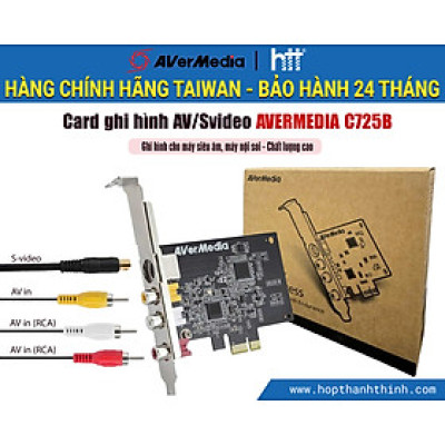 Card ghi hình AV, S-video chuẩn PCI-E AverMedia C725 Chính Hãng