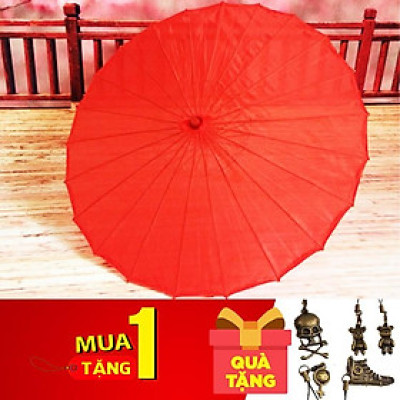Dù cán gỗ Nhật Bản đỏ trơn - Winz.vn