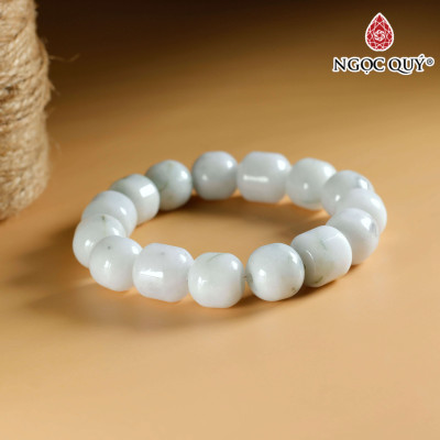 Vòng hạt đá cẩm thạch A 13x13mm mệnh hỏa, mộc - Ngọc Quý Gemstones