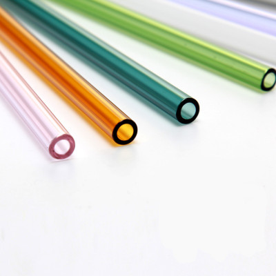 Bộ 4 Ống Hút Thủy Tinh Chịu Nhiệt (2 Cong + 2 Thẳng) + 2 Cọ Rửa + 1 Túi Vải