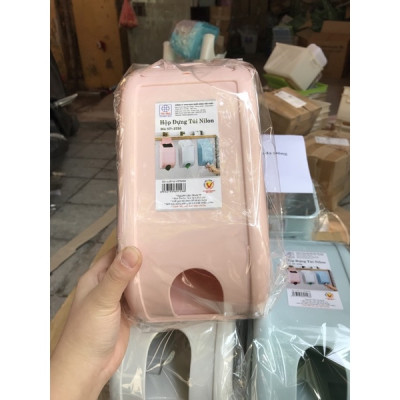 Hộp Đựng Túi Nilong treo tường không cần khoan đục thiết kế tinh tế và tiện dụng - Hàng chính hãng Việt nhật